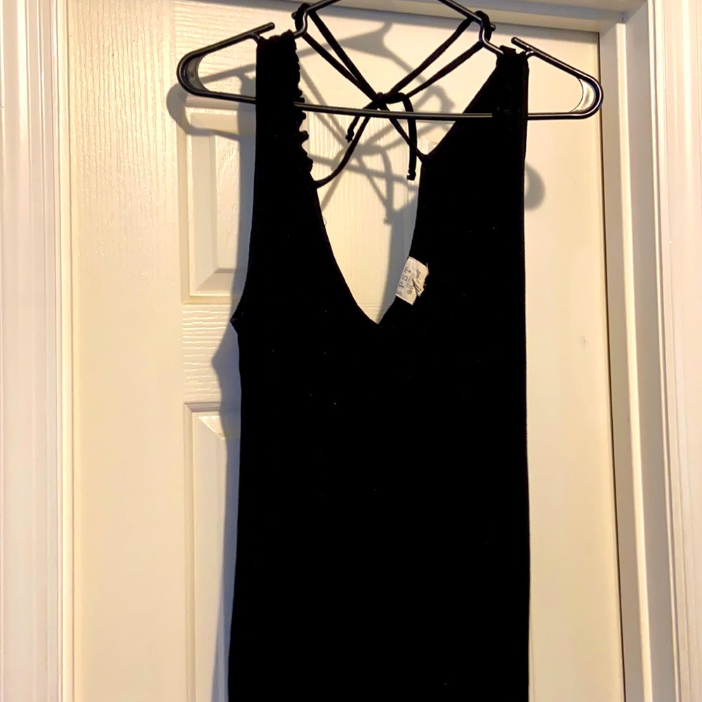 Dressy tank top with tie back